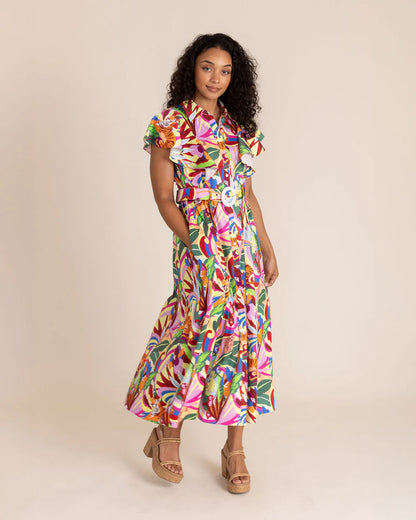 FINAL SALE Rose Dress in Rainforest