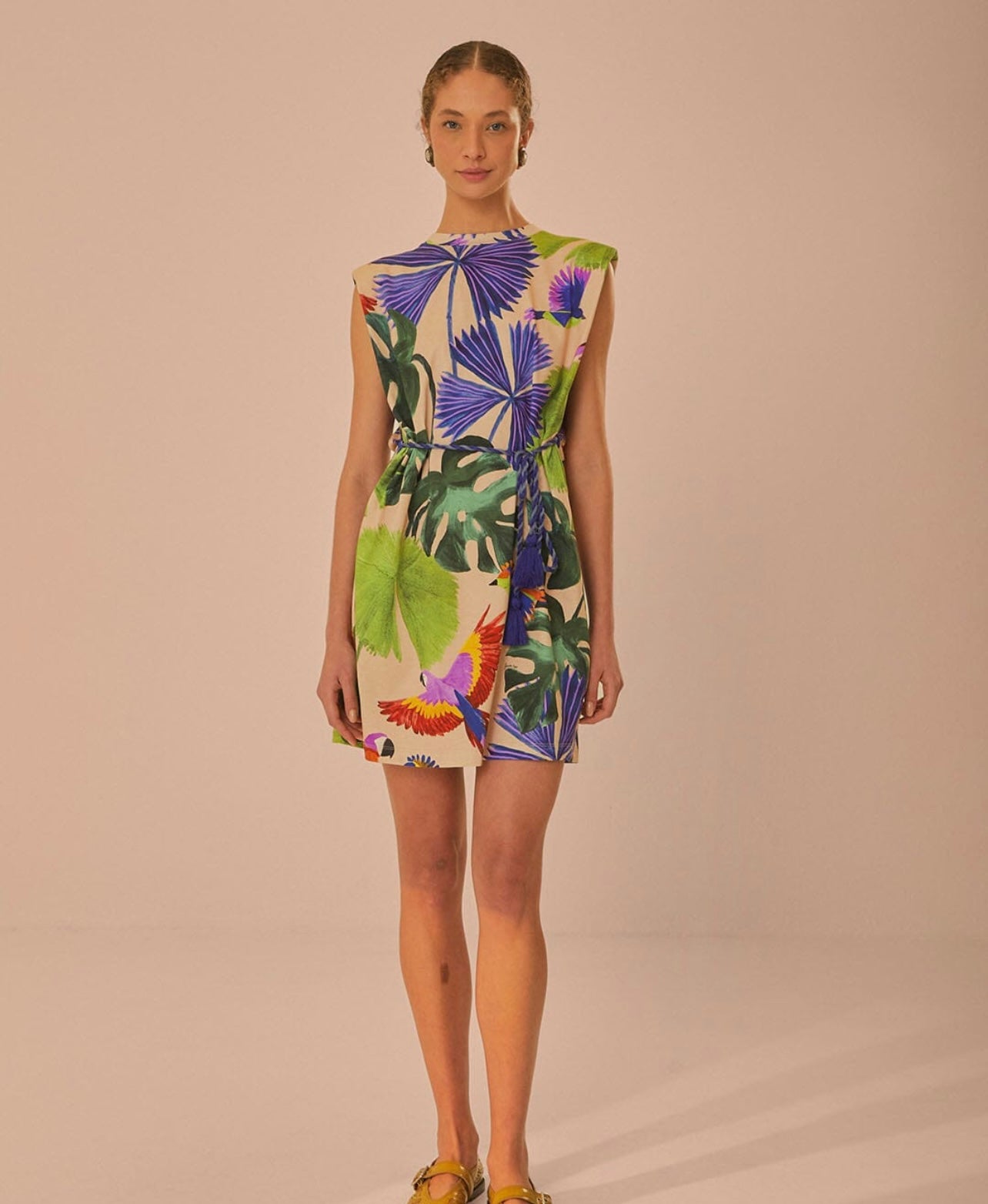 FINAL SALE- Macaw Jungle T-Shirt Dress