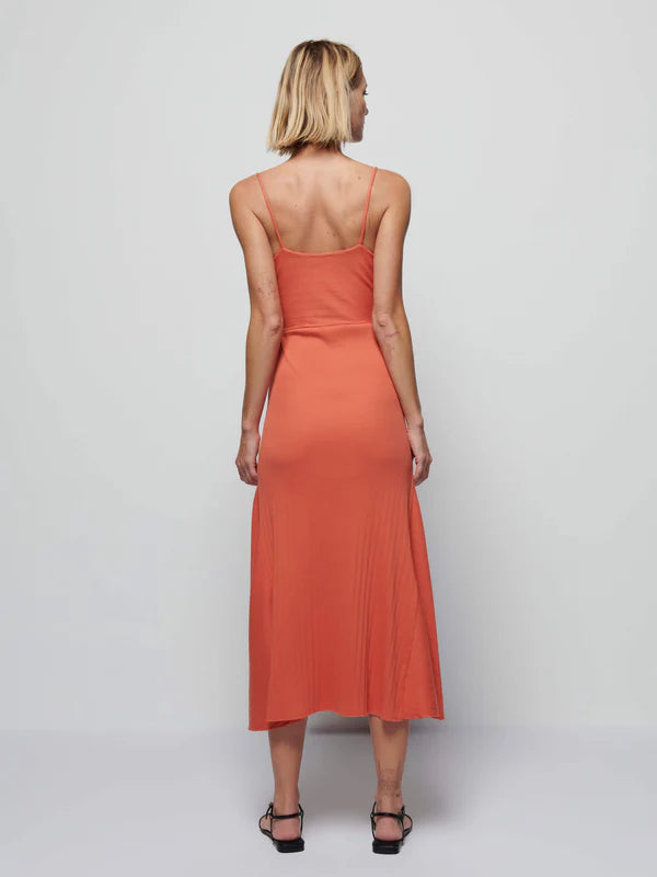 FINAL SALE- Ella Rib Tank Dress in Ginger