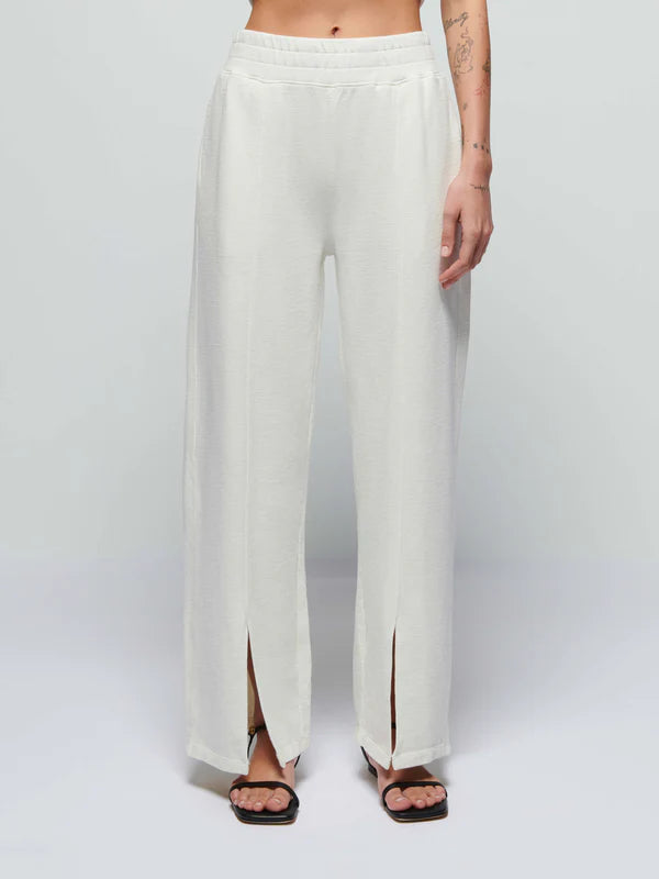 FINAL SALE Lincoln Front Slit Pant in Porcelain