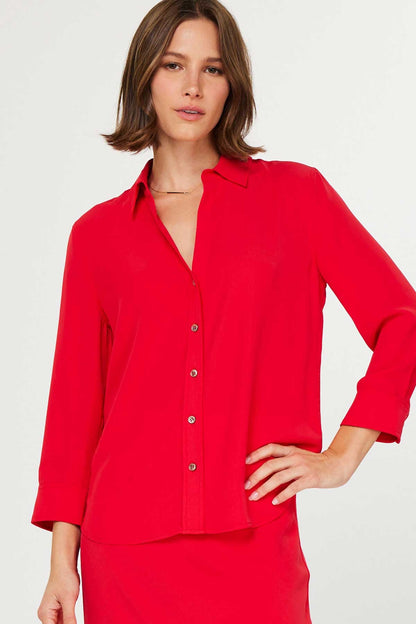 Button Down Shirt in Red