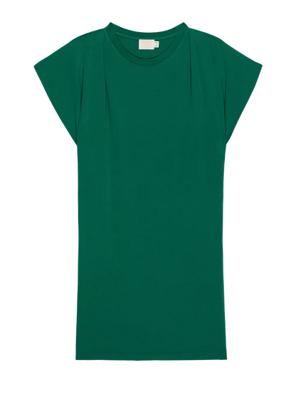 FINAL SALE Layne Solid Crewneck Dress in Verdant Green