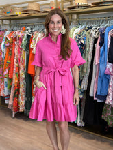 Load image into Gallery viewer, Pink Ruffle Tier SS Dress
