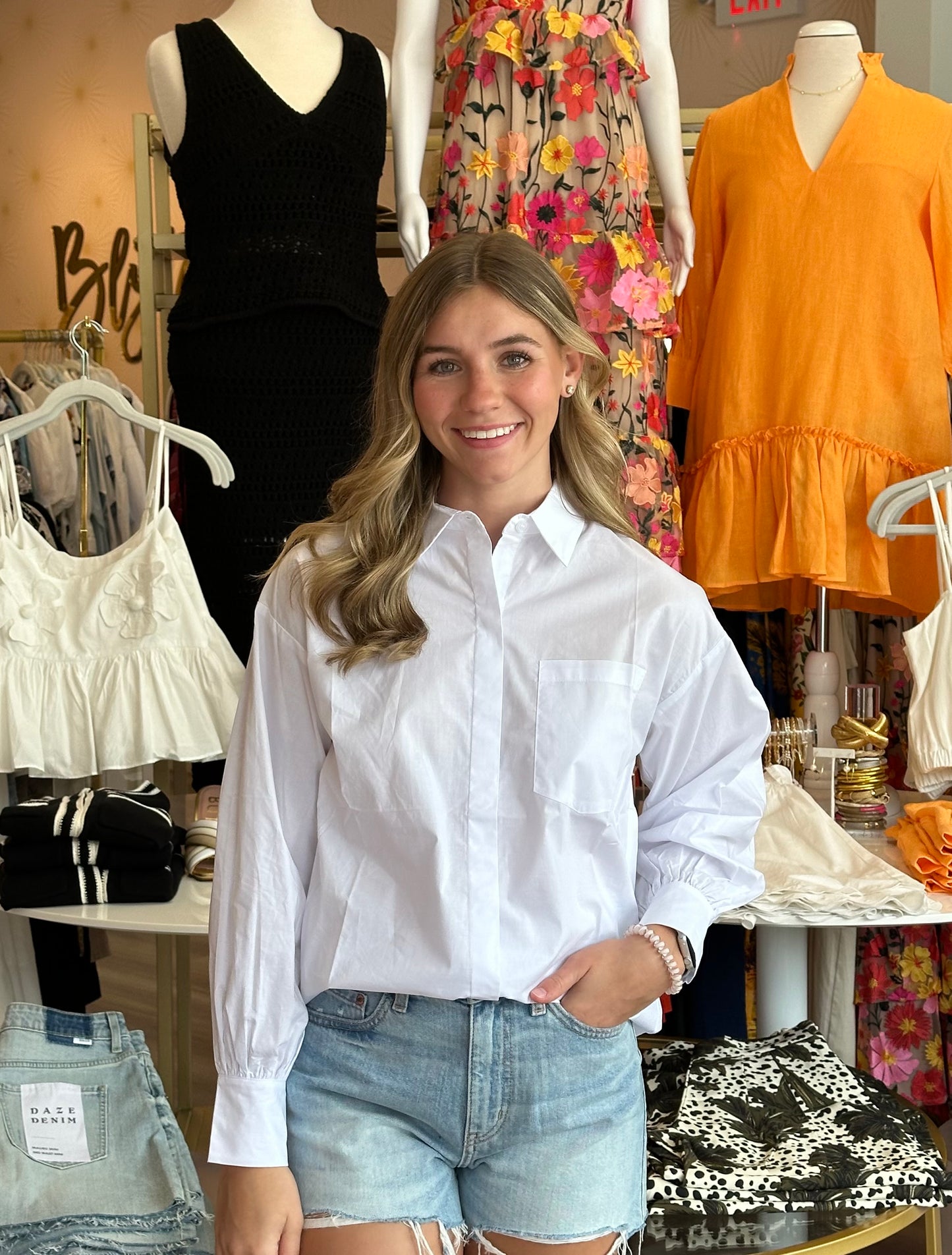 White Oversized Button Down