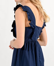 Load image into Gallery viewer, Ruffled Square Neckline Long Dress in Navy
