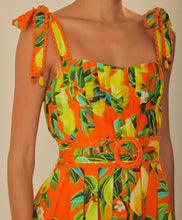 Load image into Gallery viewer, Orange Chic Pears Organic Cotton Mini Dress
