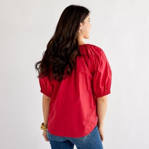 FINAL SALE Gia Rope Top In Red