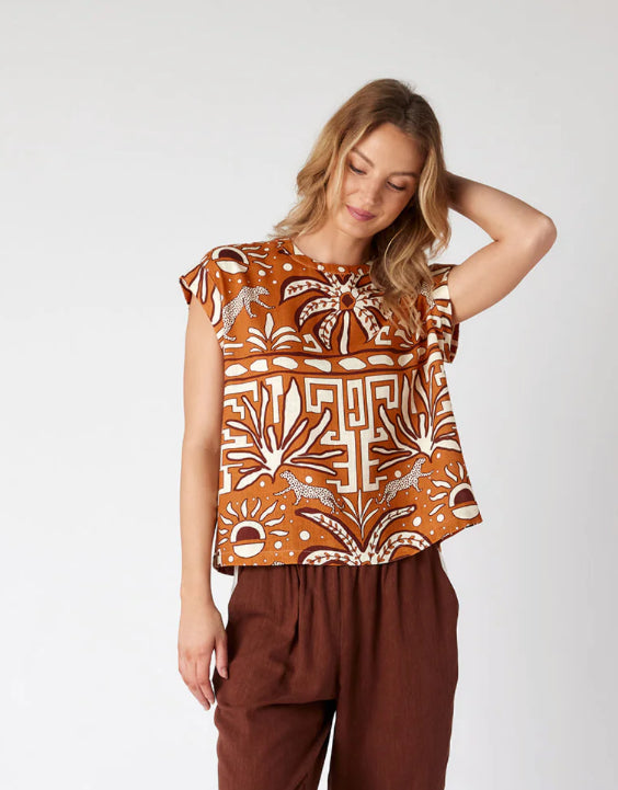 FINAL SALE The Leo Top in Serengeti