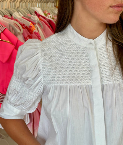 FINAL SALE- Sutton Blouse in White