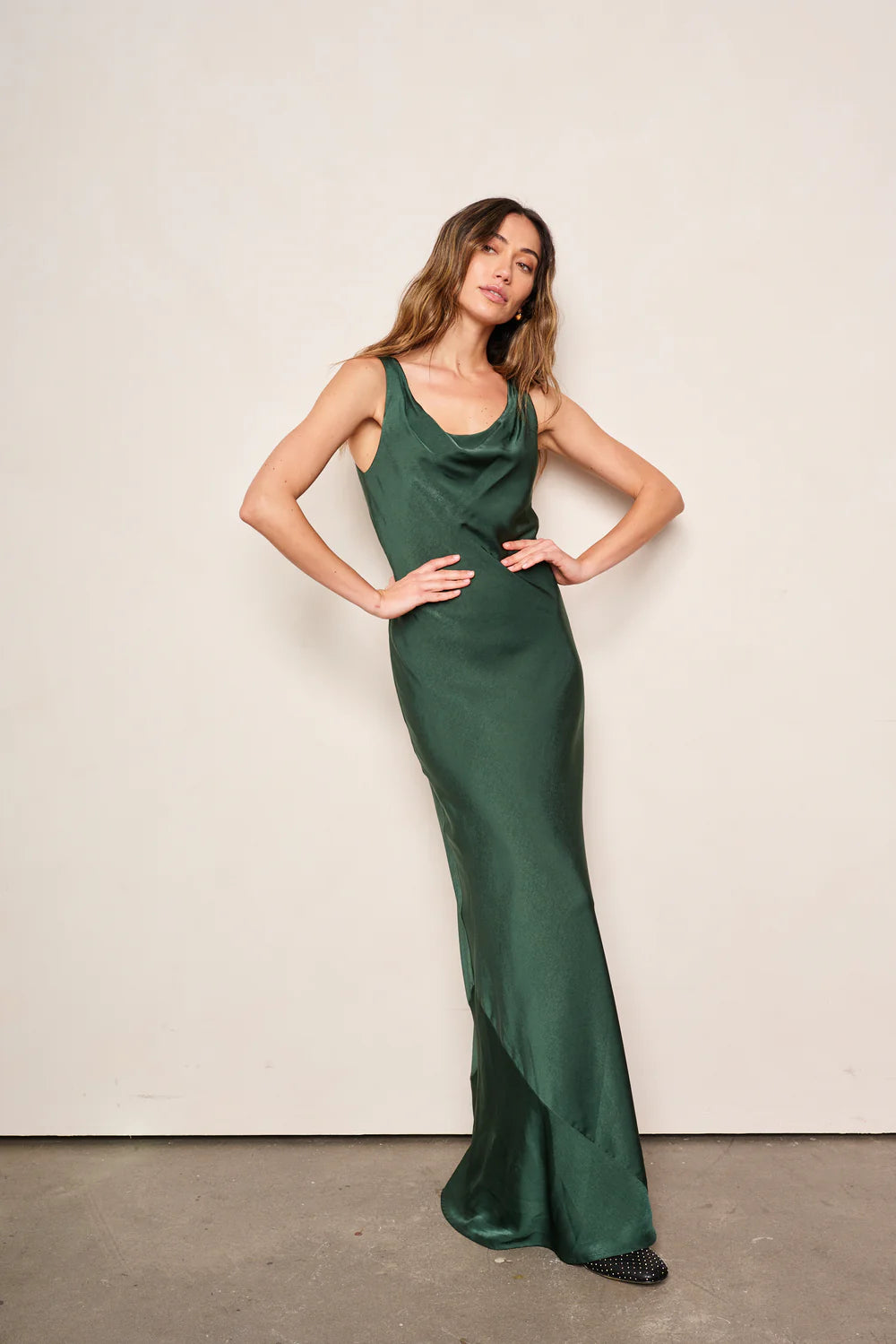 Esme Dress in Emerald Green