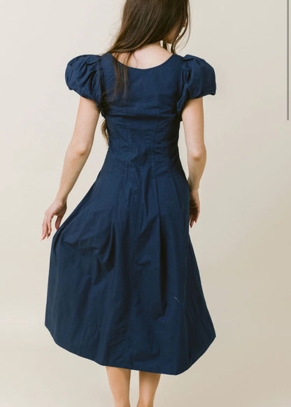 FINAL SALE Johnson Dress in Navy