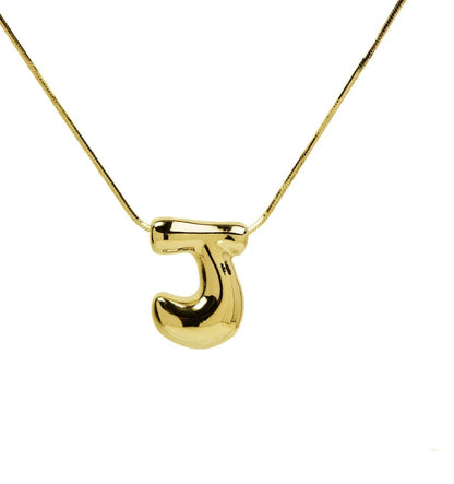 Water drop initial necklace