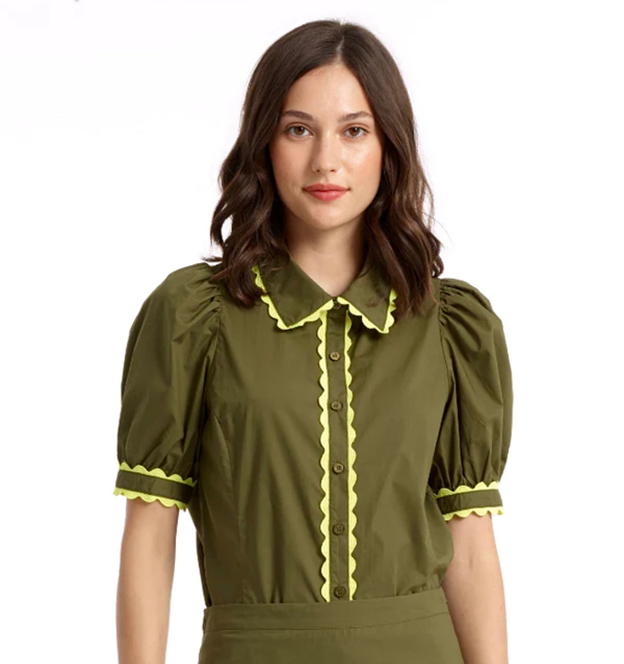 FINAL SALE Ric Rac Top in Olive