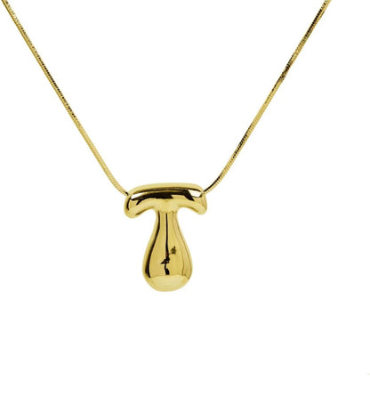 Water drop initial necklace