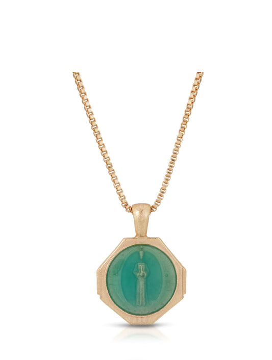 Sofia Pendant Necklace in Seafoam Green