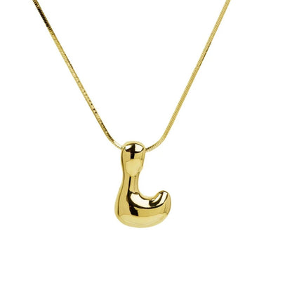 Water drop initial necklace