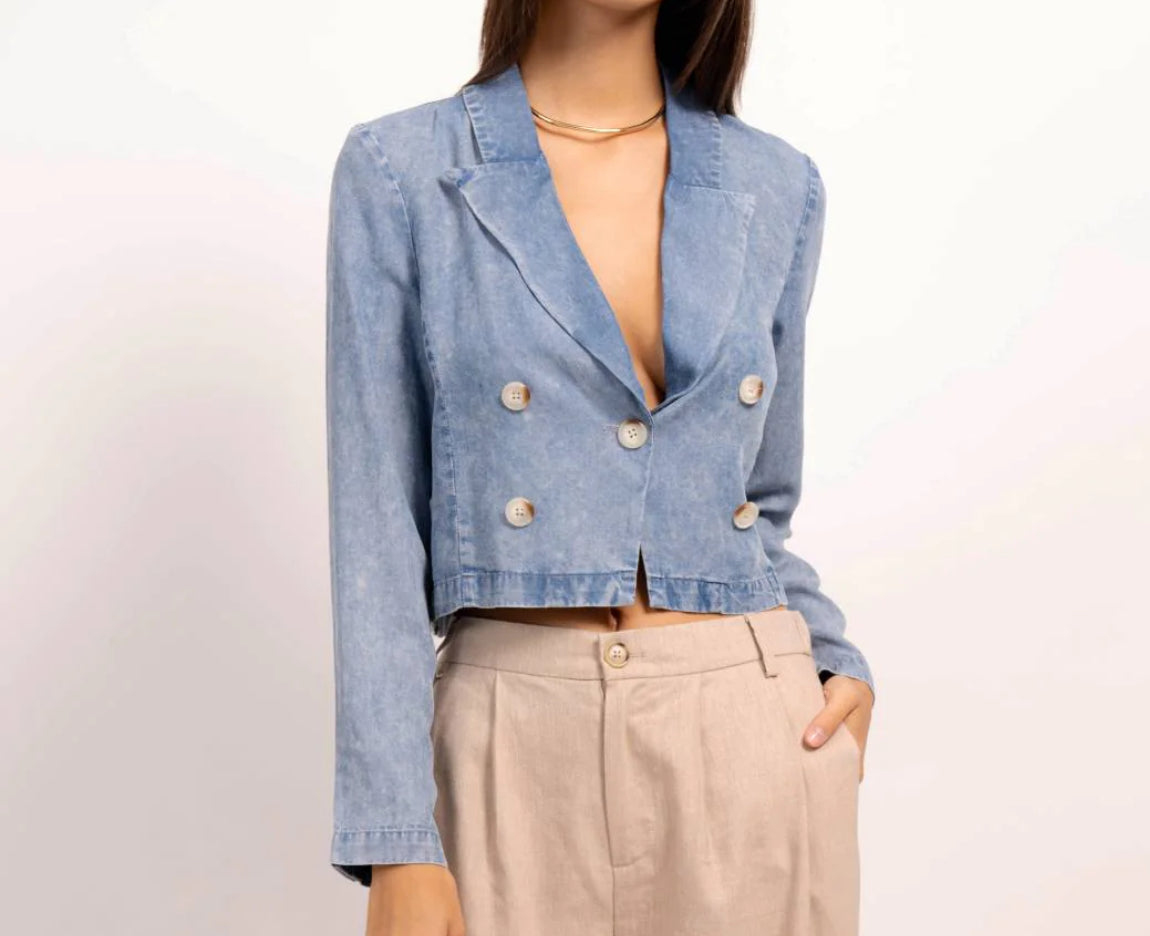 FINAL SALE Chandler Cropped Suiting Blazer