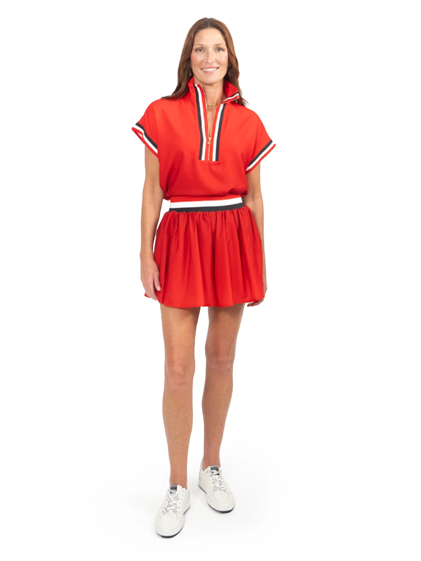 Swing Short in Red Varsity Ombre