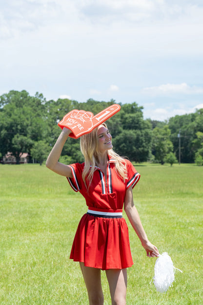 Swing Short in Red Varsity Ombre