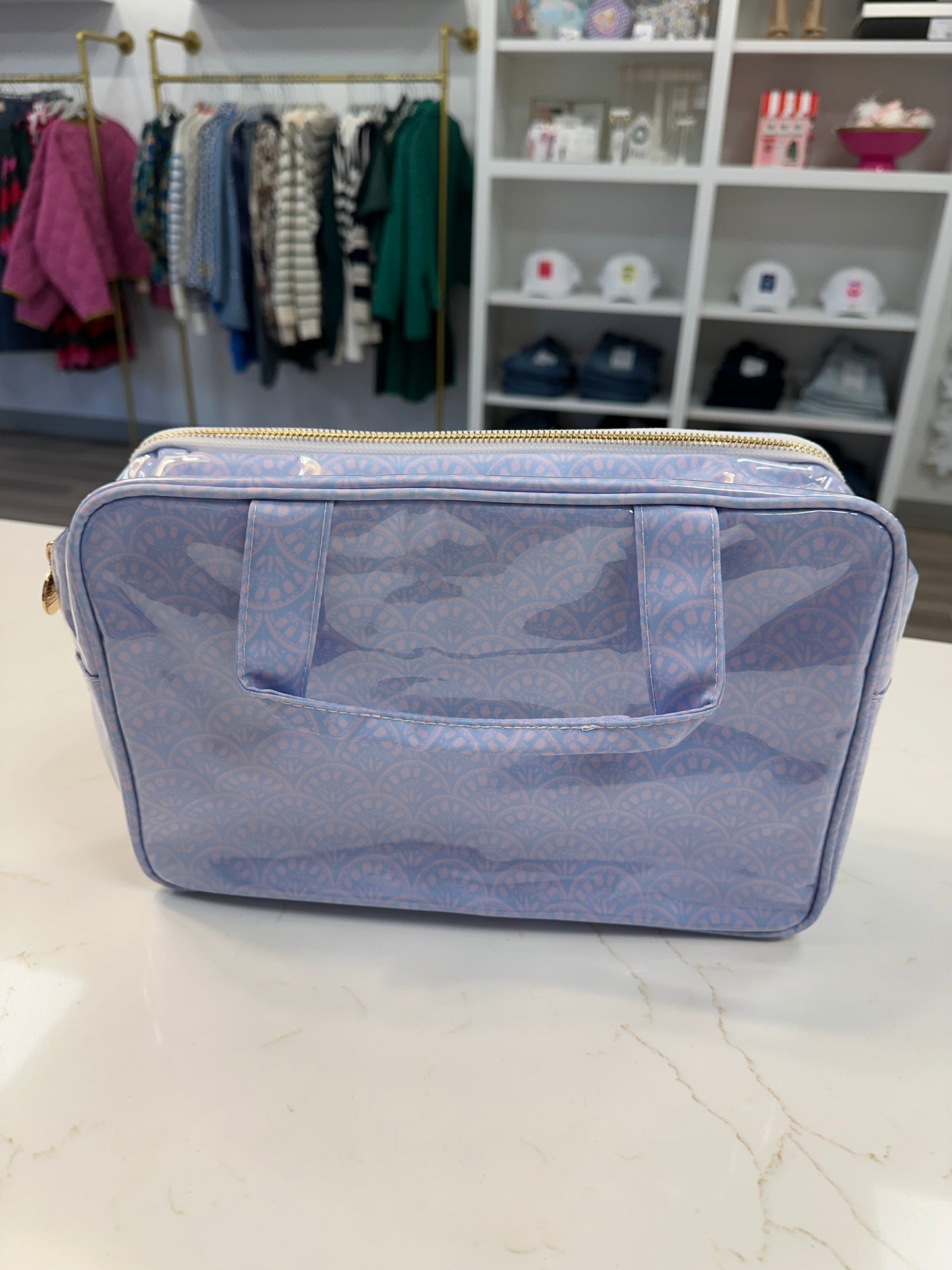 Clear Coat Toiletry Case in Periwinkle