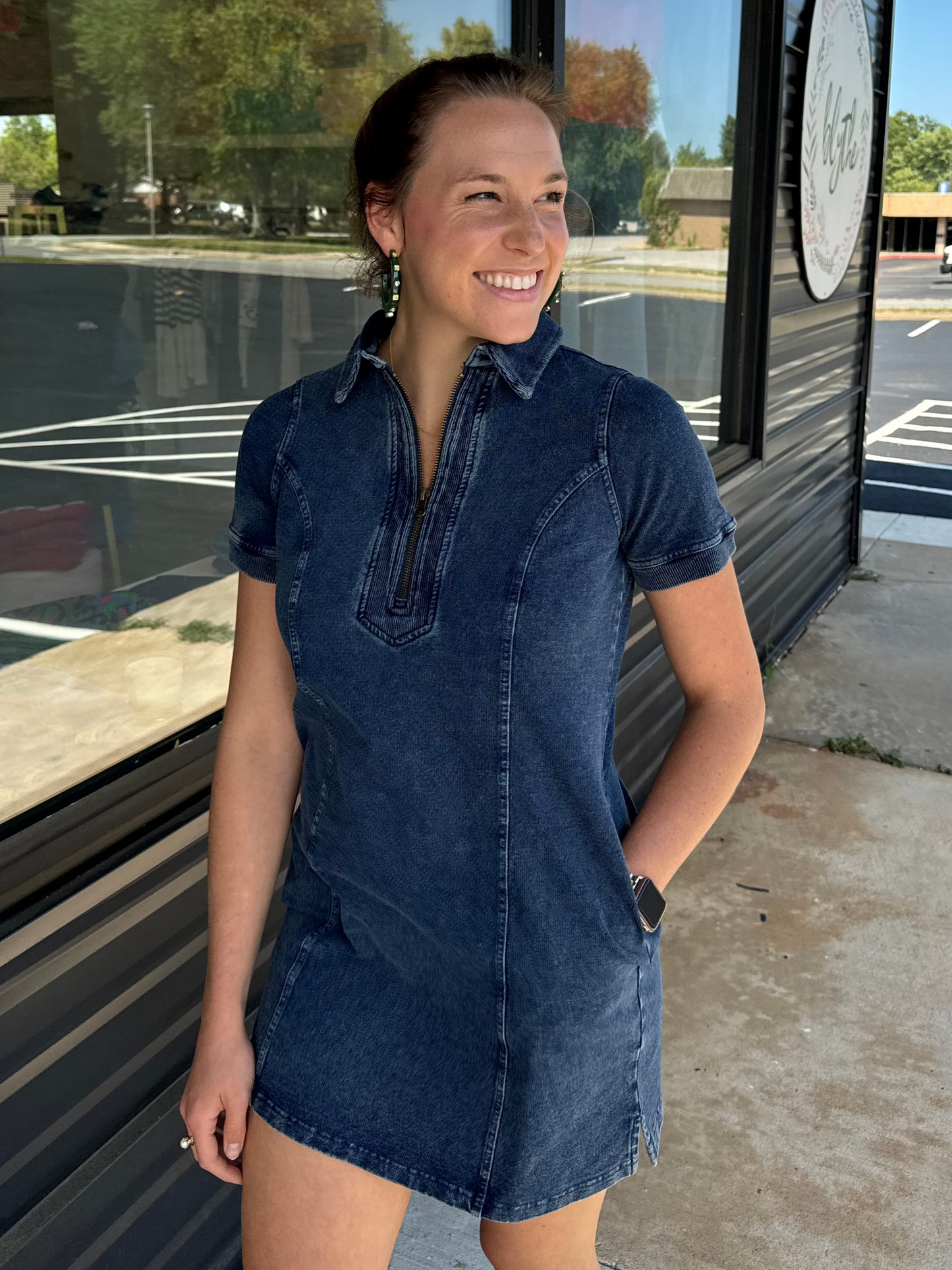 Thora Dress in Blue Denim