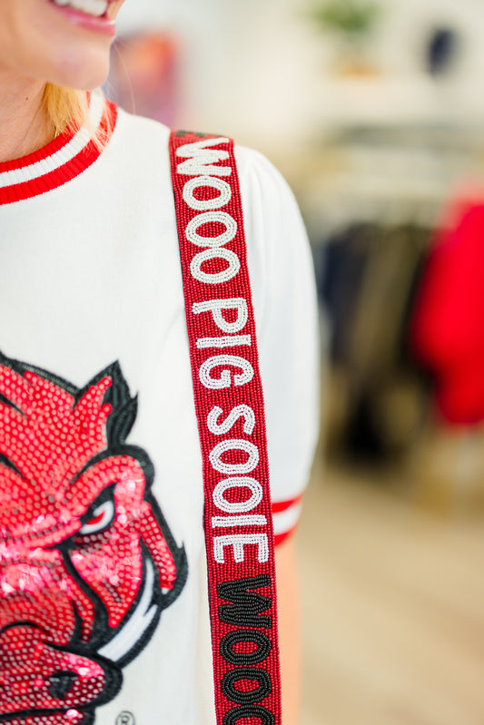 Woo Pig Sooie Beaded Purse Strap