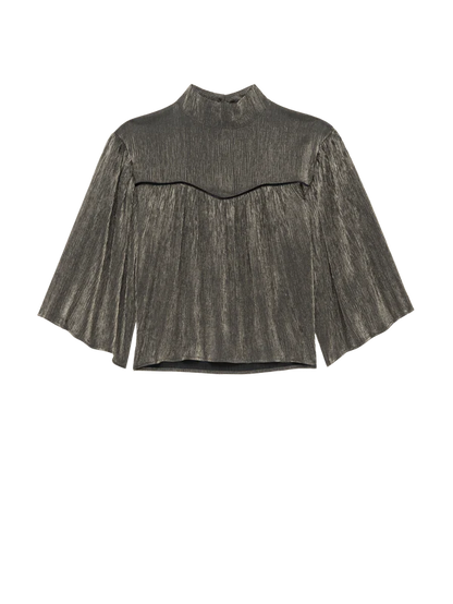 Marci Top in Graphite Foil