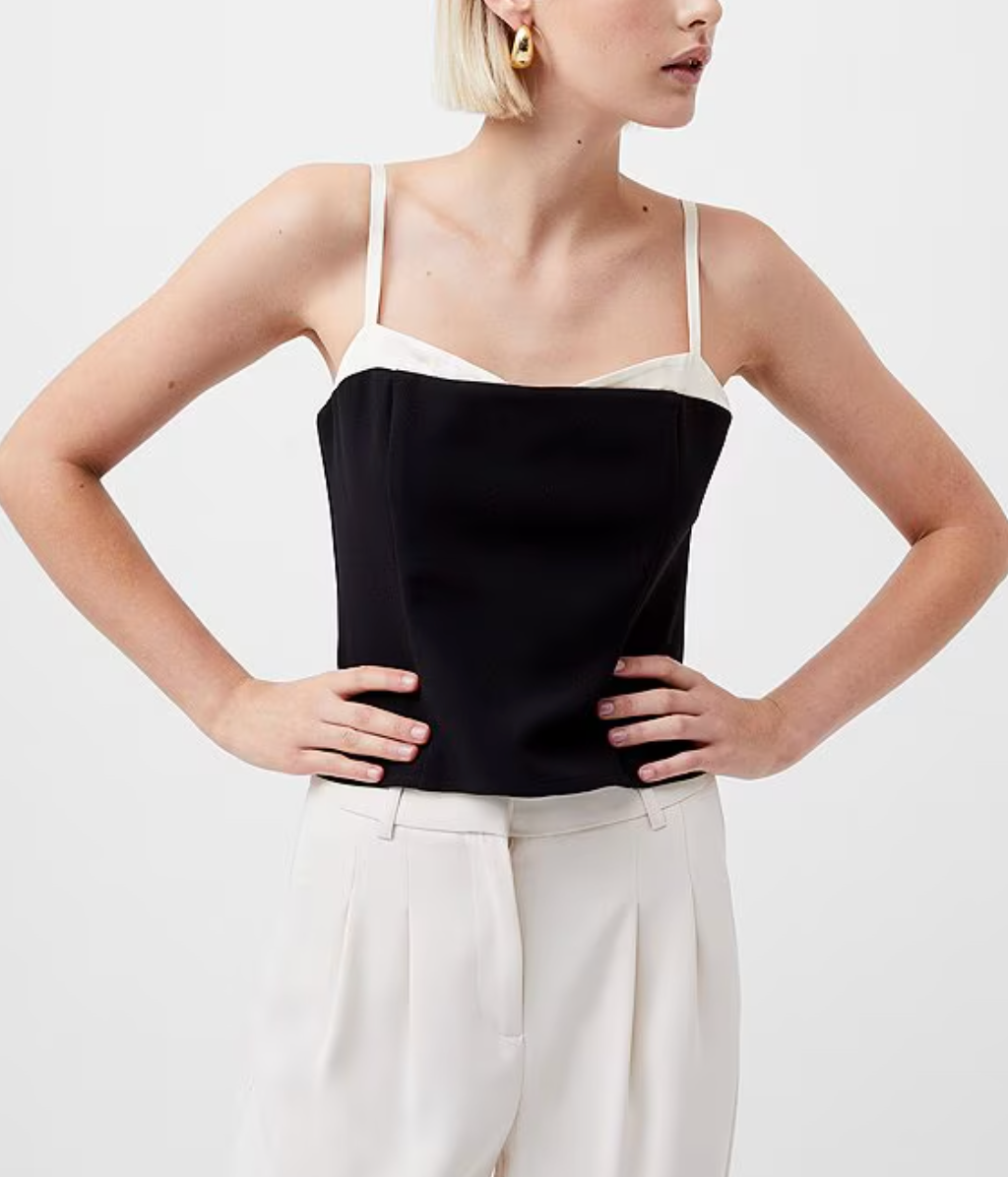 Azra Twill Corset Strappy Top