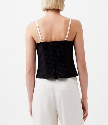 Azra Twill Corset Strappy Top