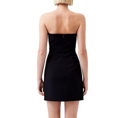 Azra Twill Strapless Mini Dress