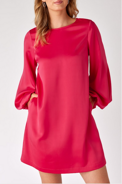 Cecily Dress in Vivacious Pink