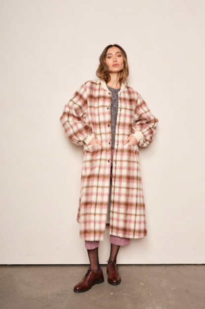 Cameron Coat in Blush Plaid