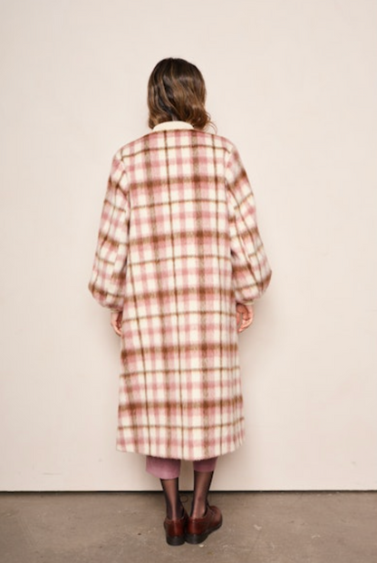 Cameron Coat in Blush Plaid