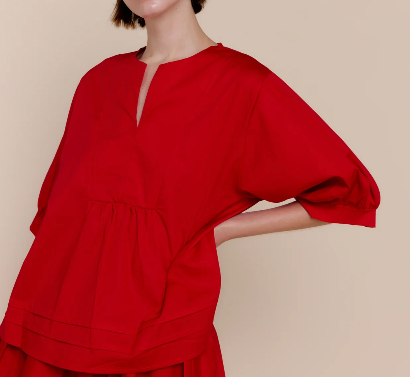 Allison Blouse in Red