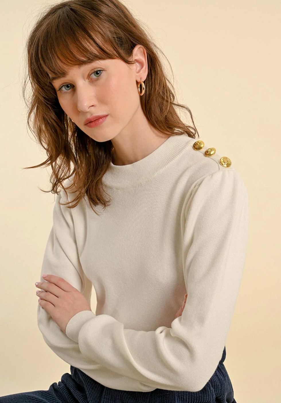 Paige Puffed Sleeve Sweater