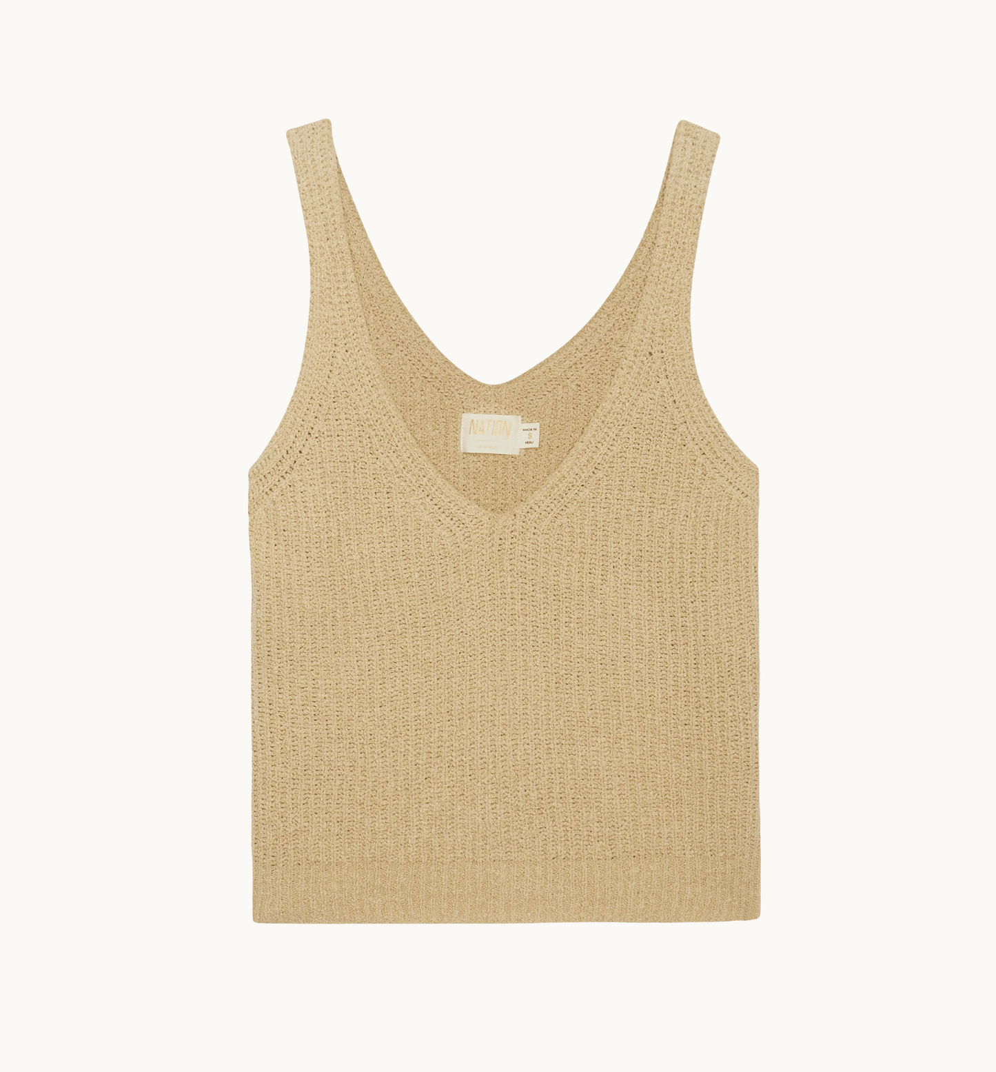 Cece Sweater Tank Warm Sand