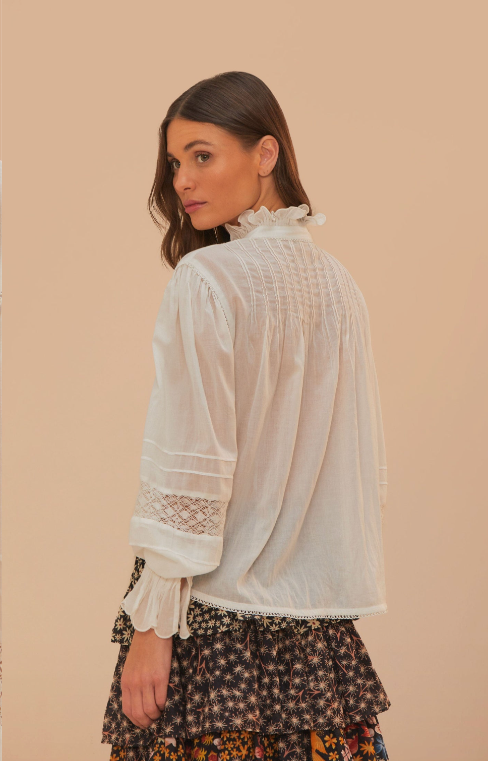 Off White Long Sleeve Blouse