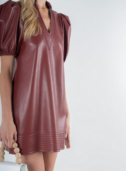 Hampton Mini Dress in Fired Brick