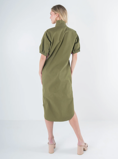 Poppy Caftan Dress in Army