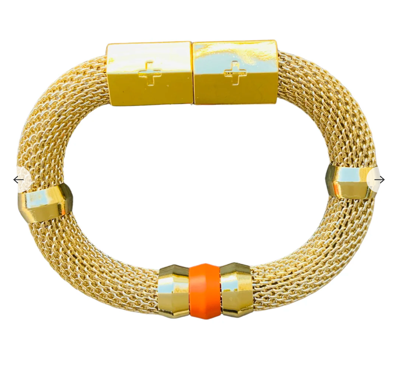 Mesh Candy Bracelet in Orange