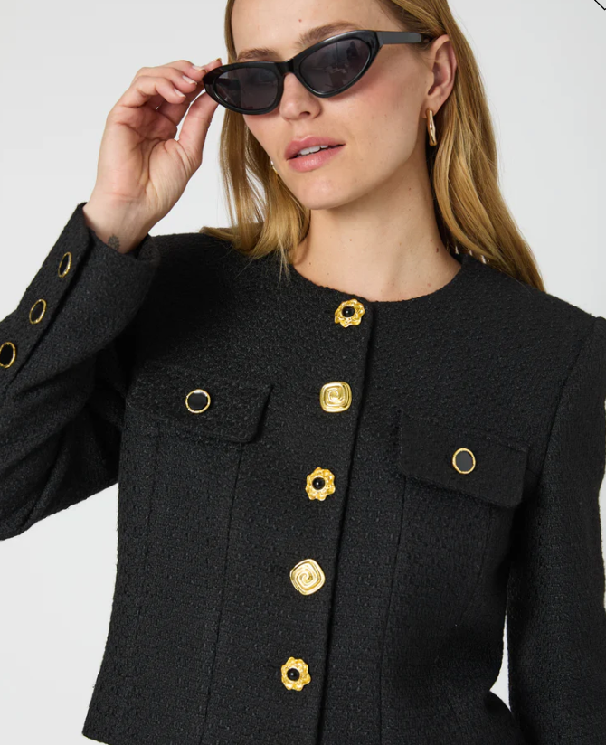 Blakely Tweed Jacket in Black