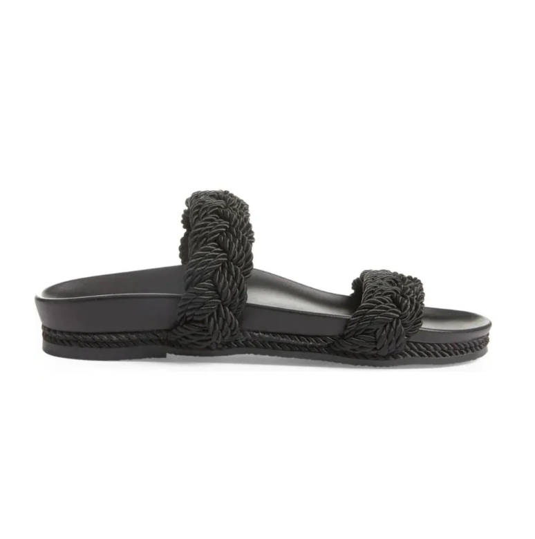 Michelle Braided Sandal in Black