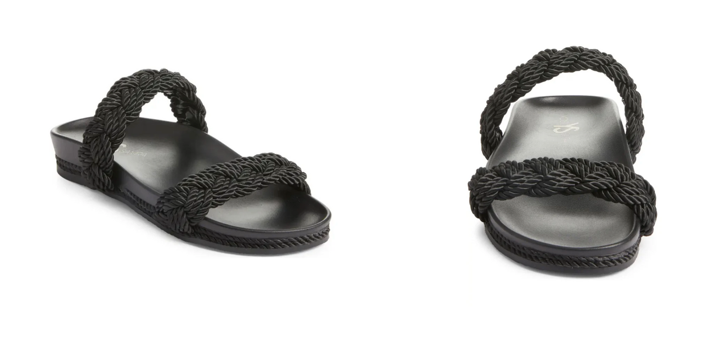 Michelle Braided Sandal in Black