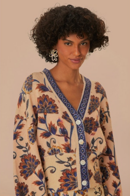 Ainika Floral Knit Cardigan