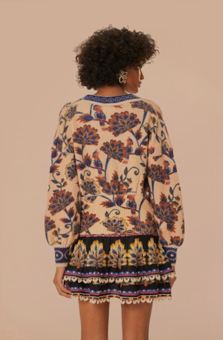 Ainika Floral Knit Cardigan