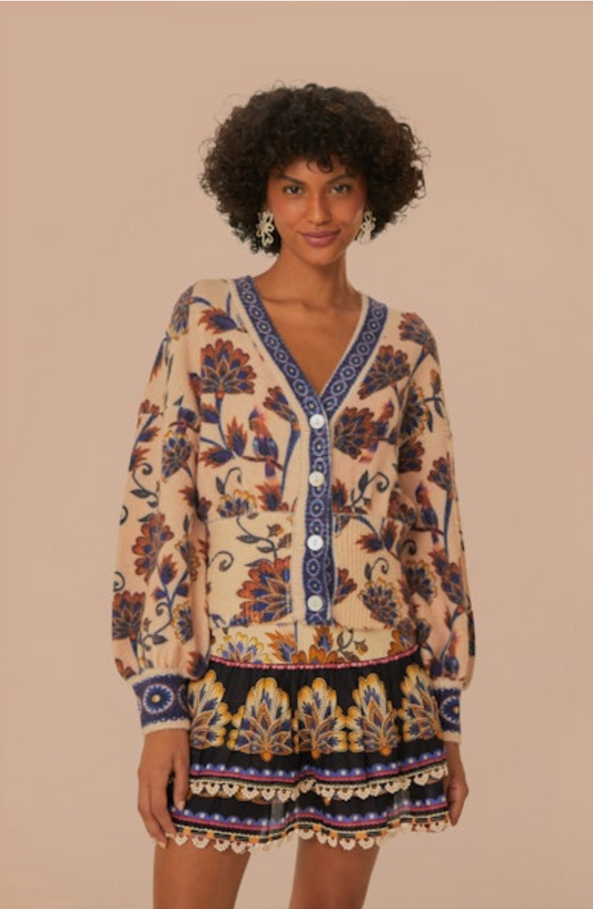 Ainika Floral Knit Cardigan