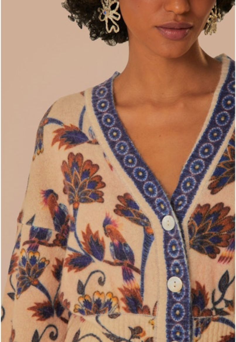 Ainika Floral Knit Cardigan