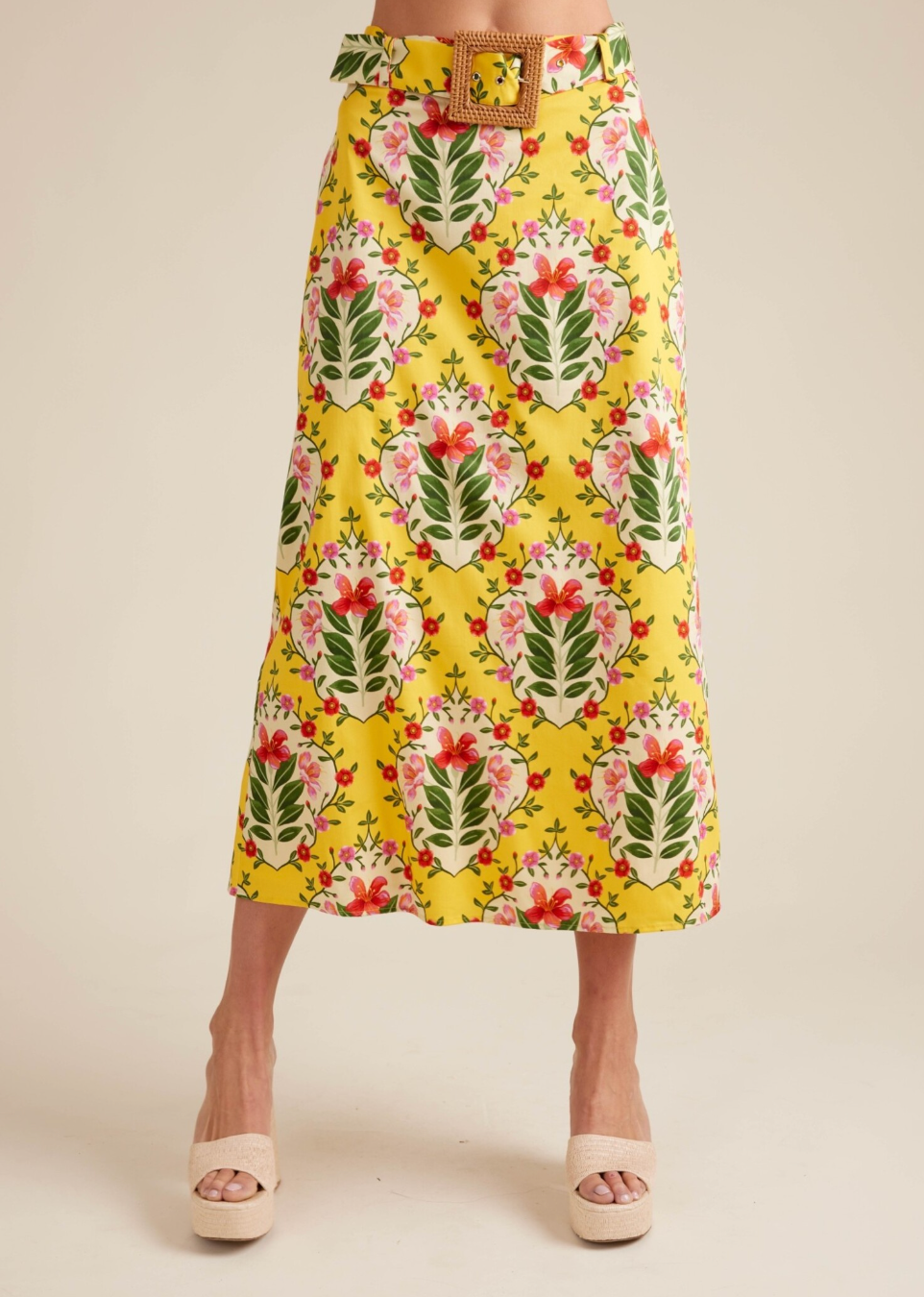 Maggie Skirt in Yellow Bouquet