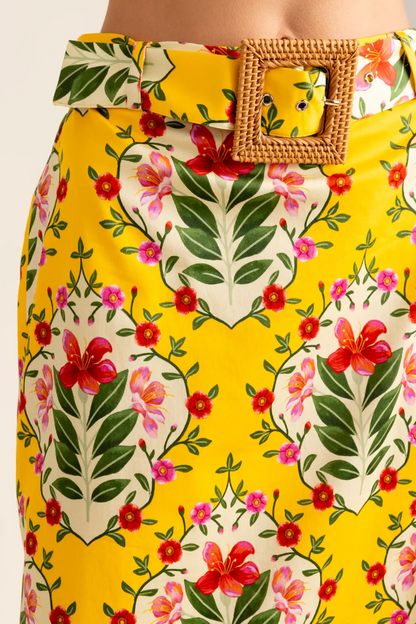 Maggie Skirt in Yellow Bouquet