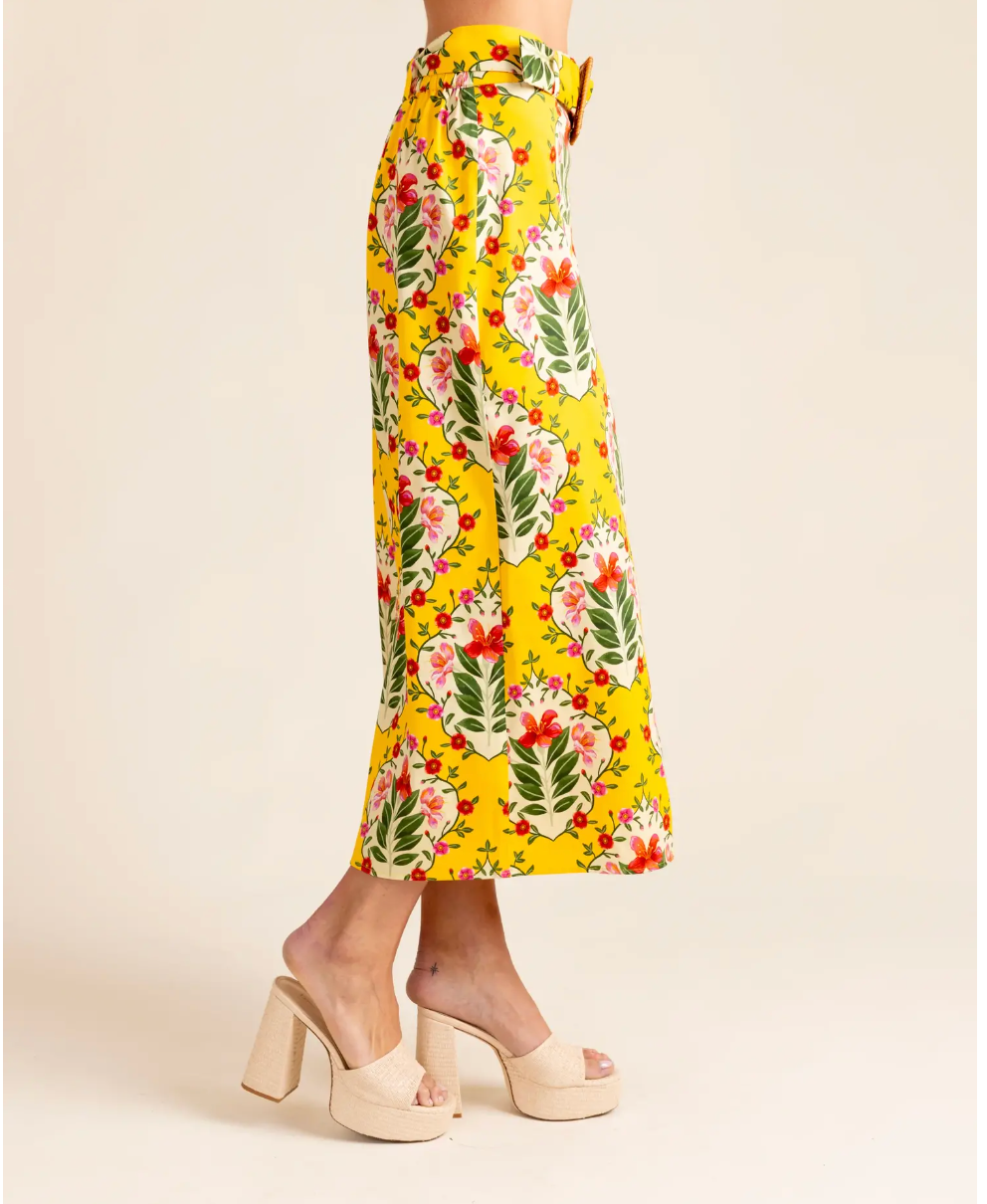 Maggie Skirt in Yellow Bouquet